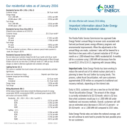 FOLD Our residential rates as of January 2016