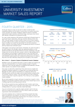 market sales report university investment market sales report