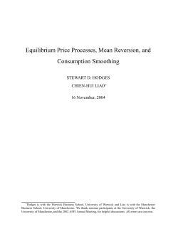 Equilibrium Price Processes, Mean Reversion, and Consumption