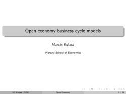 Open economy business cycle models
