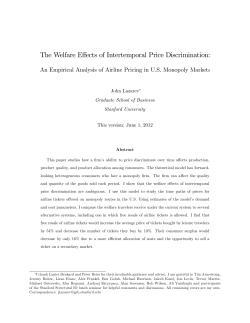 The Welfare Effects of Intertemporal Price Discrimination: