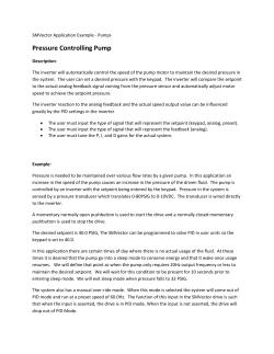 Pressure Controlling Pump
