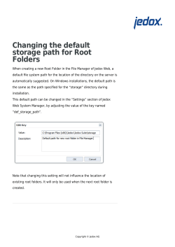 Changing the default storage path for Root Folders