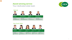 Award winning service Your dedicated state team