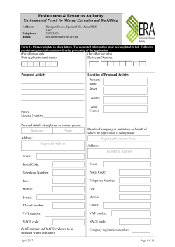 Environmental Permit for Mineral Extraction and Backfilling