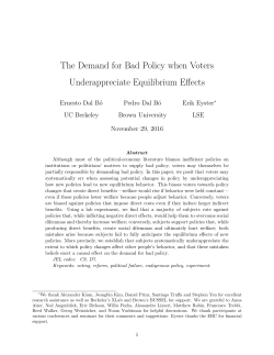The Demand for Bad Policy when Voters Underappreciate