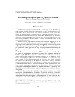 Historical Averages, Units Roots and Future Net Discount Rates: A