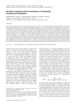 Semantic Coherence and Inconsistency in Estimating Conditional