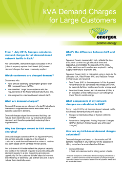 kVA Demand Charges for Large Customers (Form 8313)