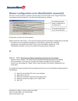 Master configuration error (RootDataDir mismatch)