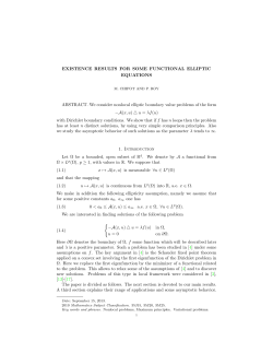 EXISTENCE RESULTS FOR SOME FUNCTIONAL ELLIPTIC