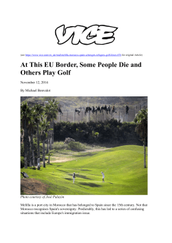 At This EU Border, Some People Die and Others Play Golf