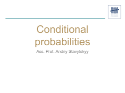 Conditional probabilities and their application.