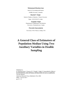A General Class of Estimators of Population Median