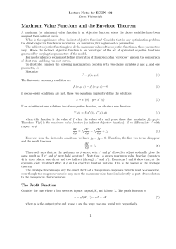 Maximum Value Functions and the Envelope Theorem