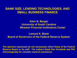 as lending shifts from soft to hard technology