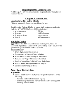 Chapter 5 Test Format Vocabulary: Fill in the Blank