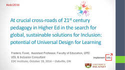 Frederic Fovet, Assistant Professor, Faculty of Education