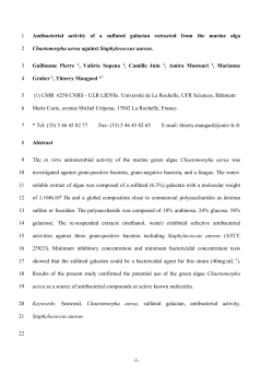 Antibacterial activity of a sulfated galactan extracted from the marine