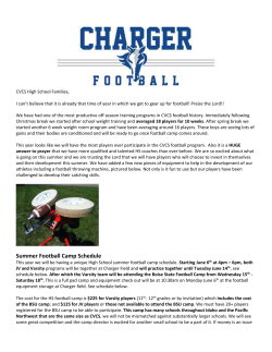 High School Information - Cole Valley Christian Schools