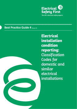 Best Practice Guide 4 - Electrical Safety First