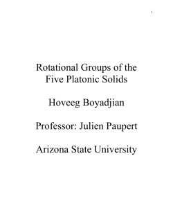 Rotational groups of the five Platonic solids