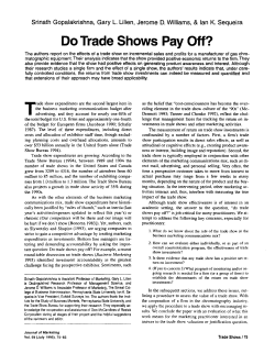 Do Trade Shows Pay Off?