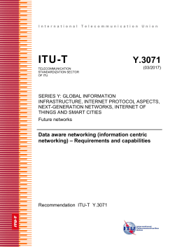 ITU-T Rec. Y.3071 (03/2017) Data aware networking (information