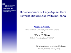Bio-economics of Cage Aquaculture Externalities in Lake Volta in