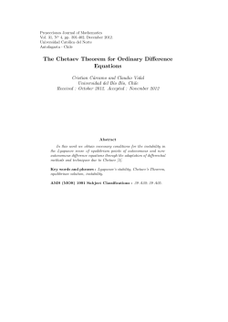 The Chetaev Theorem for Ordinary Difference Equations