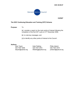 Continuing Education and Training