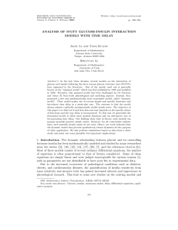 Analysis of IVGTT glucose-insulin interaction model