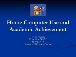 Home Computer Use and Academic Achievement Final ppt