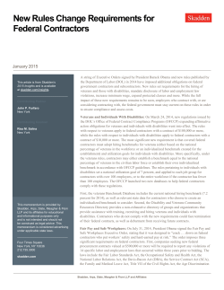 New Rules Change Requirements for Federal Contractors