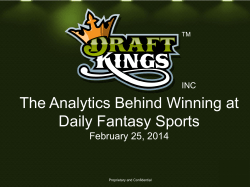 The Analytics Behind Winning at Daily Fantasy Sports