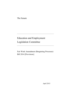 Fair Work Amendment (Bargaining Processes) Bill 2014 [Provisions]