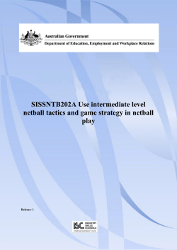 SISSNTB202A Use intermediate level netball