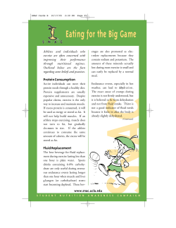 Eating for the Big Game - UCLA Student Nutrition Awareness