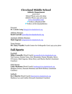 Coaches 2016-2017 - Cleveland City Schools