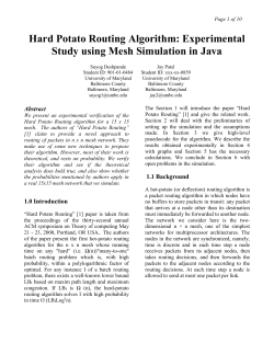 Hard Potato Routing Algorithm: An Experimental Study