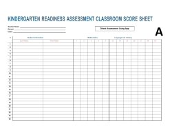 KRA Score Sheets.indd - Ohio Department of Education