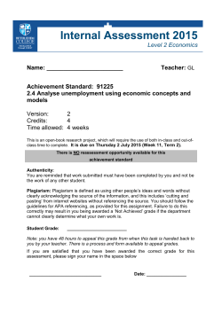91225 2.4 Analyse unemployment using economic concepts and