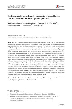 Designing multi-period supply chain network considering risk and