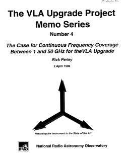 The VLA Upgrade Project Memo Series Number 4 Tie Case for