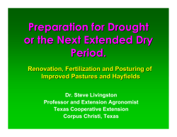 Preparation for Drought or the Next Extended Dry Period.