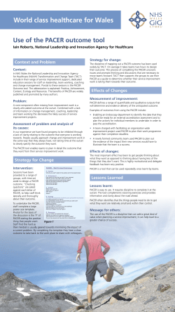 Use of the PACER Outcome Tool