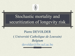 Stochastic mortality and securitization of longevity risk