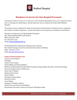 Mandatory In-Service for Non-Hospital Personnel