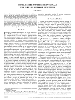 small-sample confidence intervals for impulse response functions