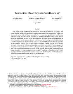 Foundations of non-Bayesian Social Learning